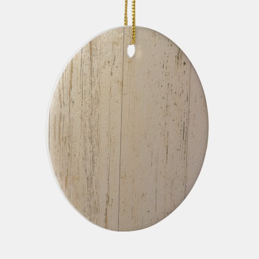 Wit getextureerd houten korrel keramisch ornament (Rechts)