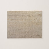 Wit getextureerd houten korrel legpuzzel (Horizontaal)