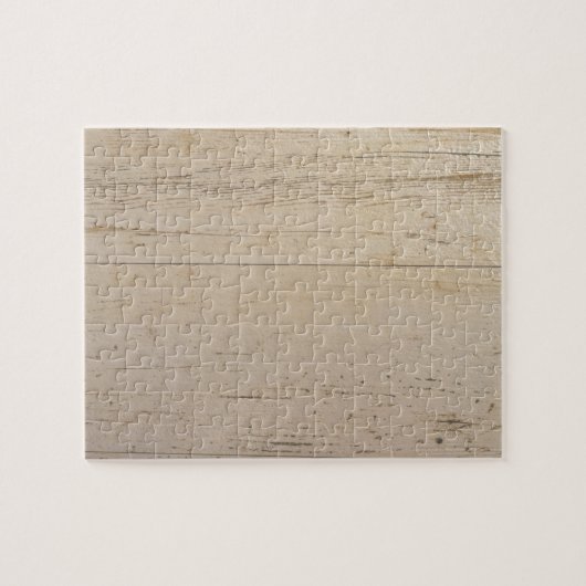 Wit getextureerd houten korrel legpuzzel (Horizontaal)