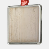 Wit getextureerd houten korrel metalen ornament (Links)