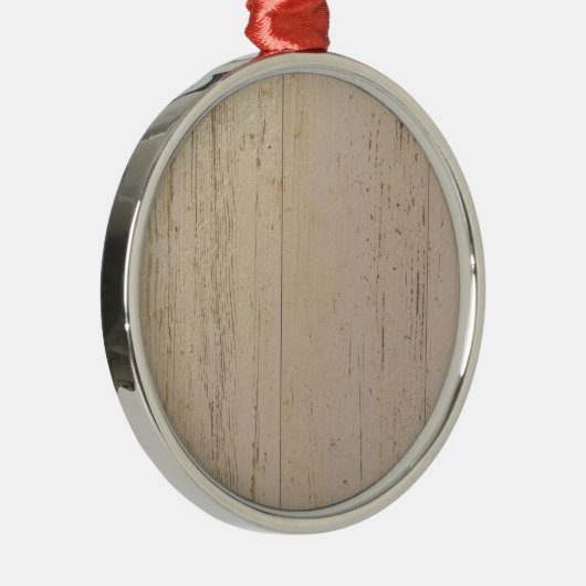 Wit getextureerd houten korrel metalen ornament (Rechts)