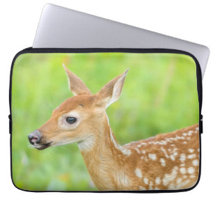 Wit-getrapt deer Fawn   Minnesota Laptop Sleeve