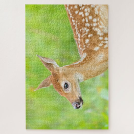 Wit-getrapt deer Fawn | Minnesota Legpuzzel (Verticaal)