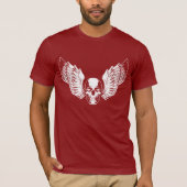 Wit gevleugelde schedel T-shirt (Voorkant)