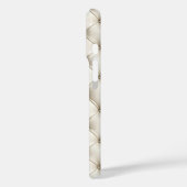 Wit gewatteerd lederen patroon Case-Mate iPhone case (Achterkant / Links)