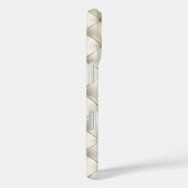 Wit gewatteerd lederen patroon Case-Mate iPhone case (Achterkant / Rechts)