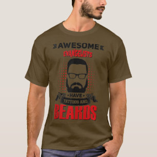 Wit Geweldige Evangelisten naar Beard op T-shirt
