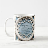 Wit Geweven Lijst  Verse Koffiemok (Links)