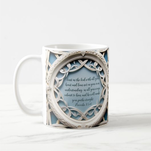 Wit Geweven Lijst Verse Koffiemok (Links)