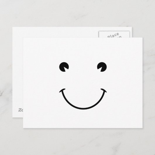 Wit gezicht briefkaart (Voorkant / Achterkant)