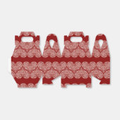 Wit gezichtje op een rijke rode achtergrond bedankdoosjes (Uitgevouwen)