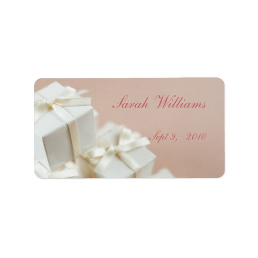 Wit Gifts Vrijgezellenfeest Label (Voorkant)