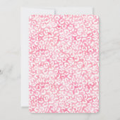 Wit Girly Roze Waterverf Luipaard Print Kaart (Achterkant)