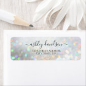 Wit Glitter Dust Return-adreslabel Etiket (Insitu)