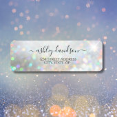 Wit Glitter Dust Return-adreslabel Etiket
