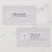 Wit Glitter Glitzy Glamour Visitekaartje (Voorkant / Achterkant)