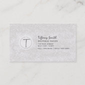 Wit Glitter Glitzy Glamour Visitekaartje (Achterkant)