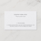 Wit Glitter  Lijst met een kroon Visitekaartje (Achterkant)