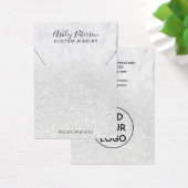 Wit glitter marble logo juwelen ketting display visitekaartje (Bureau)