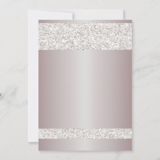 Wit Glitter Sparkle Blush Pink Vrijgezellenfeest Kaart (Achterkant)