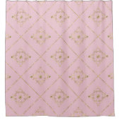 WIT GOLD DIAMOND ELEGANT PATTERN SHOWER CURTATION DOUCHEGORDIJN (Voorkant)
