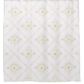 WIT GOLD DIAMOND ELEGANT PATTERN SHOWER CURTATION DOUCHEGORDIJN (Voorkant)