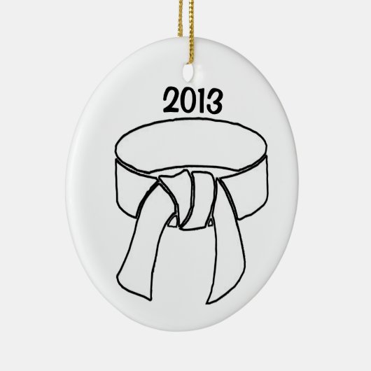 Wit gordel 2013 keramisch ornament (Rechts)