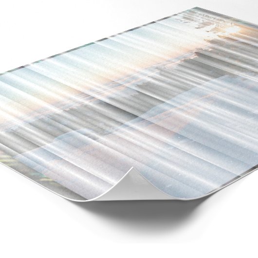 Wit gordijn #1 poster (Hoek)