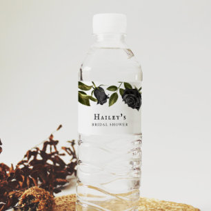 Wit Gotisch Bloemen Vrijgezellenfeest Waterfles Etiket