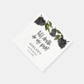 Wit Gotisch Halloween Bloemen Vrijgezellenfeest Servet (Hoek)