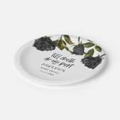 Wit Gotisch Halloween Vrijgezellenfeest Papieren Bordje (Gekanteld)