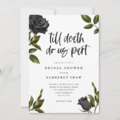 Wit Gotisch Vrijgezellenfeest tot de dood ons sche Kaart (Voorkant)