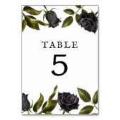 Wit Gotisch Zwart Roos Vrijgezellenfeest Kaart (Achterkant)