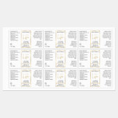 Wit & Goud 1 OZ 30ml Fles Huidverzorging Waterdich Labels (Vel)