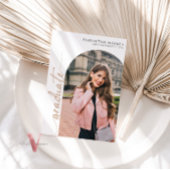 Wit Goud 2025 Afstuderen Uitnodiging met Foto