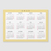Wit Goud 2025 Jaarlijks Voljaar Kalender Magnet (Voorkant)