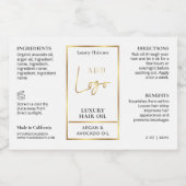 Wit & Goud 2 OZ Druppelfles Waterdicht Label Voedselcontainer Etiket (Enkel label)