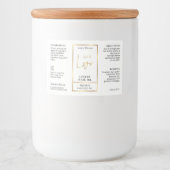 Wit & Goud 2 OZ Druppelfles Waterdicht Label Voedselcontainer Etiket (Voorkant)