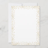 Wit Goud 80e Verjaardagsfeestje Kaart (Achterkant)