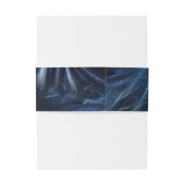 Wit & Goud abstracte bloemetjes op Simmery Blue Si Uitnodigingen Wikkel (Achterkant Voorbeeld)