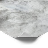 Wit Goud Ader Marmer Luxe Abstract Kunst Poster (Hoek)
