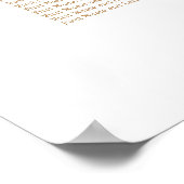 Wit Goud Beige 16 Tafel Trouwstoelindeling Poster (Hoek)