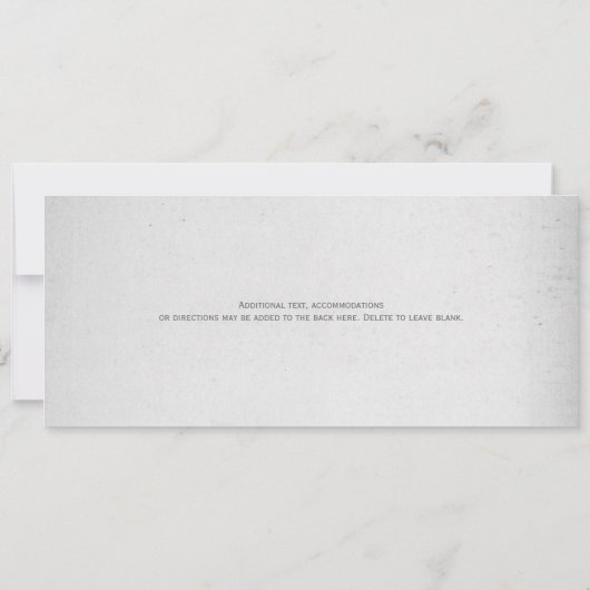 Wit Goud  Bioscoop Huwelijkskaartje & RSVP Kaart (Achterkant)