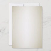 Wit Goud Bloemen bruiloft uitnodiging (Achterkant)