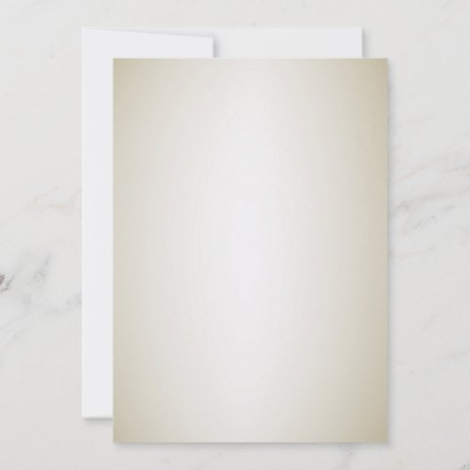 Wit Goud Bloemen bruiloft uitnodiging (Achterkant)