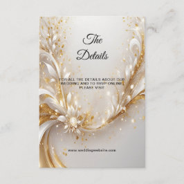 Wit Goud Bloemen Detail Behuizing Kaart