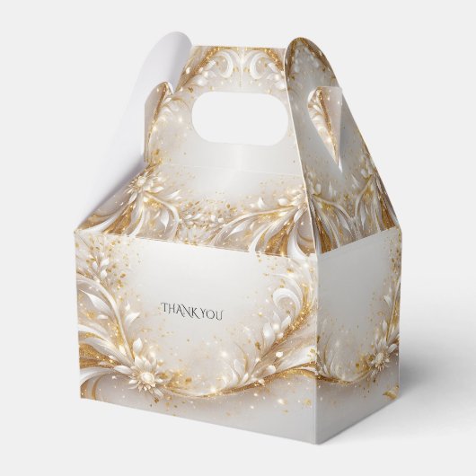 Wit Goud Bloemen Favoriet Box Bedankdoosjes (Achterkant)