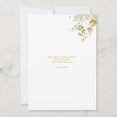 Wit & Goud Bloemen Foliage Waterverf Bruiloft In Kaart (Achterkant)