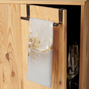 Wit Goud Bloemen Keuken Handdoeken