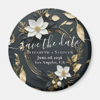 Wit Goud Bloemen Krans Bruiloft Save The Date